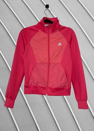 Жіноча рожева олімпійка adidas оригінал  спортивна кофта адідас на замку весна