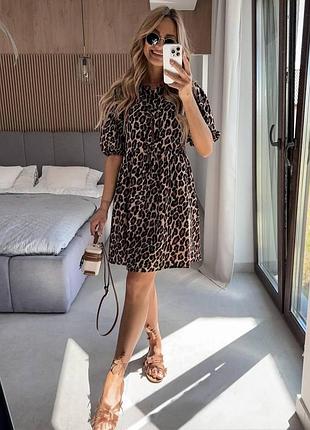 Платье лео из штапеля., миди платья платье