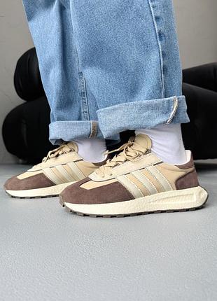 🤓 мужские кроссовки adidas retropy e5 beige/brown
