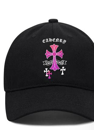Кепка chrome hearts logo черная унисекс хром хартс с крестами на лето