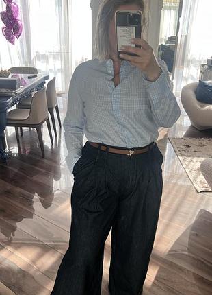Трендова бавовняна сорочка в клітинку zara