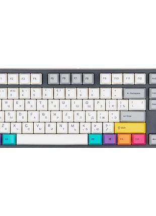 Клавіатура механічна varmilo apt87 cmyk, k-prestige silent, wl/usb-a, white led