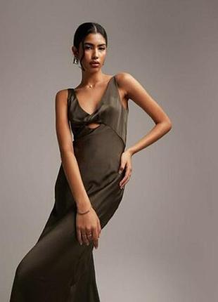 Элегантное платье хаки asos eu38