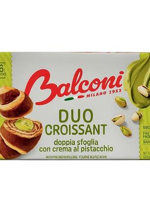 Круасаны balconi с фисташковым кремом duo croissant con crema di pistacchio, 6 шт × 50 г