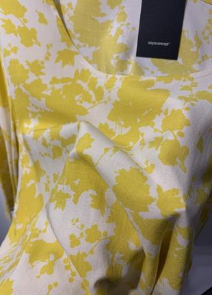 Женская блуза «soyaconcept”, размер xl. желтого цвета.4 фото
