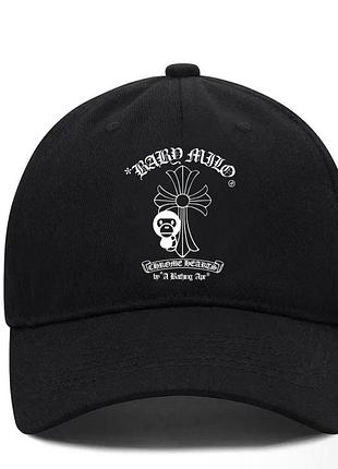 Кепка chrome hearts logo черная унисекс хром хартс с крестами на лето