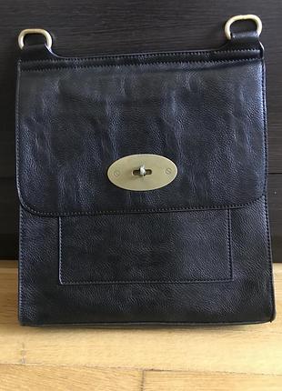 Шкіряна чорна сумка mulberry