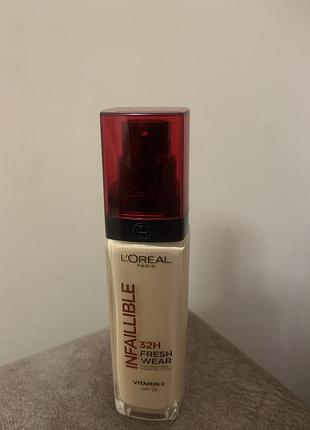 Тональний крем l’oréal infallible 100 warm dore