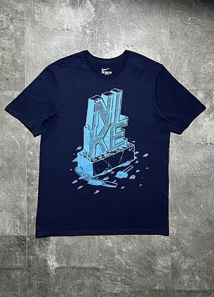 Футболка nike найк vintage big logo синя вінтаж оригінал розмір л