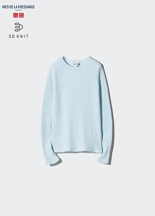 Uniqlo x ines de la fressange лонгслів гольф в рубчик