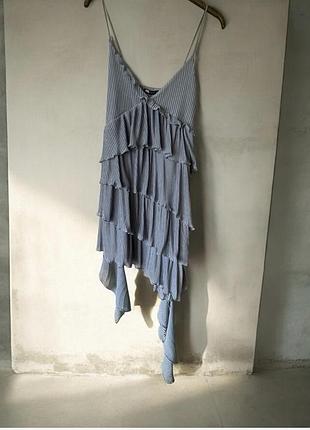 Платье сарафан голубой zara