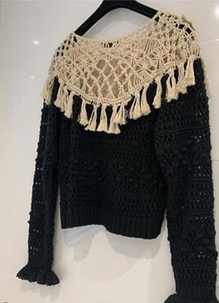 Zara в'язана кофта в стилі бохо
