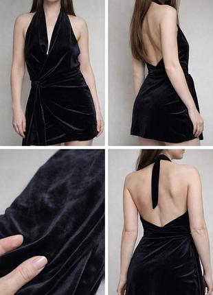 Сукня zara оксамит чорна xs вечірня