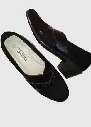 Жіночі нові туфлі "анатомічні" wonder walk (comfort line) — р. 39 чорні