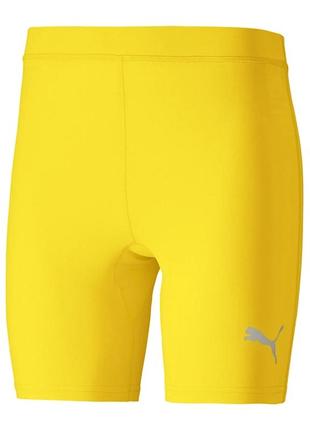 Яскраво жовті велосипедки puma liga спортивні шортики пума для бігу йоги зали