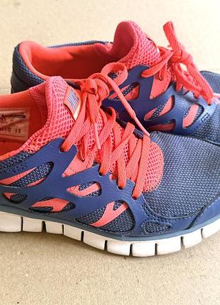 Кросівки nike жіночі сині з ультра помаранчевим 23 см 36 37 р