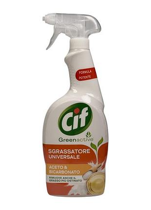 Обезжириватель cif greenactive sgrassatore aceto сода уксус bicarbonato 650мл