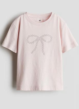 Детская футболка h&amp;m на девочку с камушками 110/116 см