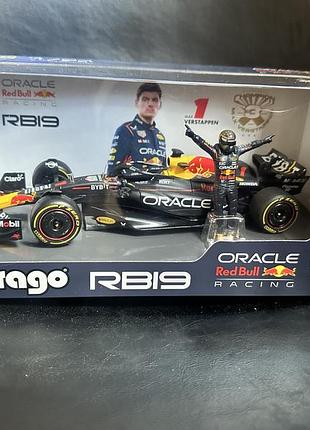 Коллекційна модель автомобіля bburago oracle red bull racng rb19 у масштабі 1:18