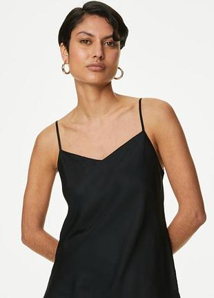 Топ майка блуза искусственный шелк бренд m&amp;s marks spenser оригинал