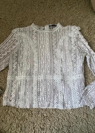 Блуза мереживо zara