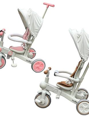 7 а велосипед трехколесный, с бортиком и родит, ручкой