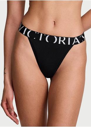 Трусики с логотипом exploded victoria ́s secret black (54a2) брифы р.м