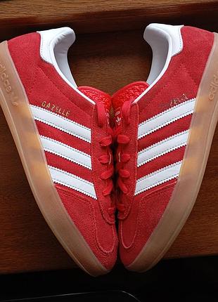 Кроссовки adidas gazelle ji2063 оригинал р.40.5 натуральная замша красные