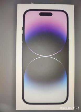 Коробка apple iphone 14 pro, deep purple 256gb, a2889 mq1e3j/a