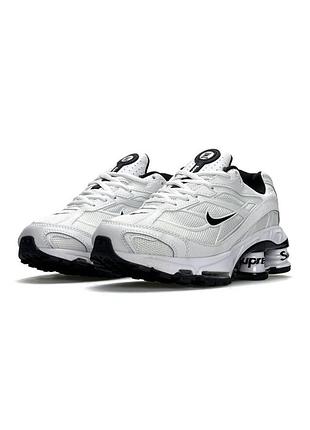 Жіночі кросівки nike x supreme shox ride 2 sp white black