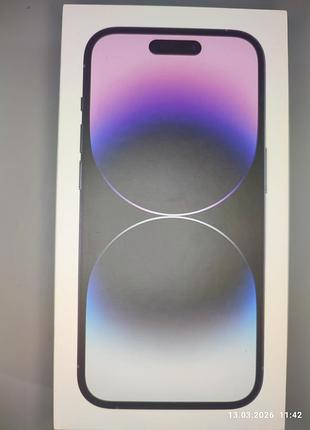 Коробка apple iphone 14 pro, deep purple 128gb, a2890 mq0g3rx/a