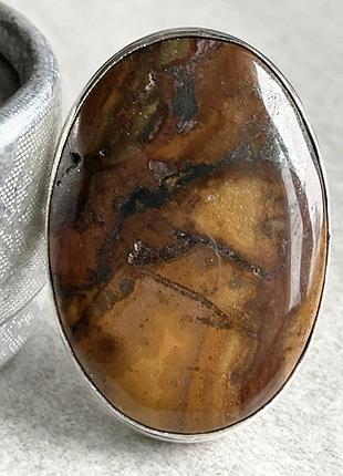 Індія, каблучка з закатної яшми (sunset jasper), розмір 19,25