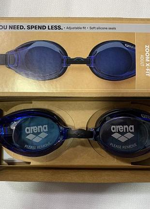Окуляри для плавання arena zoom x-fit black/blue/black