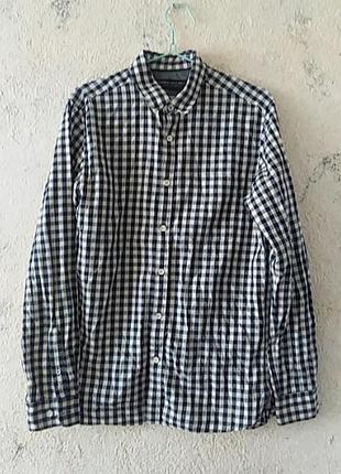 Сорочка рубашка premium by jack &amp; jones  котоновая в клетку