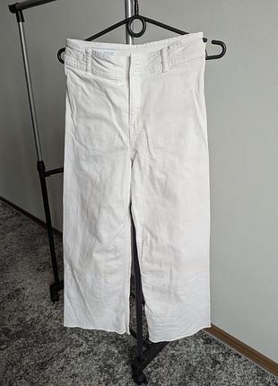 Zara 13-14 р штани палаццо молочні широкі джинси світлі