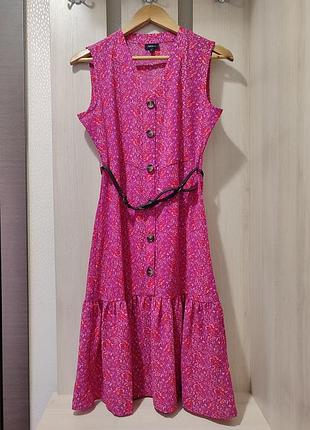 36/8/s платье сарафан на пуговицах под пояс от next