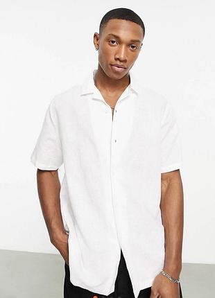 Чоловіча бавовняно-лляна сорочка asos розмір 2xl