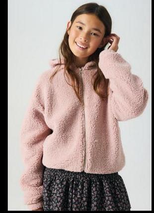Модняча куртка шерпа тедді h&m