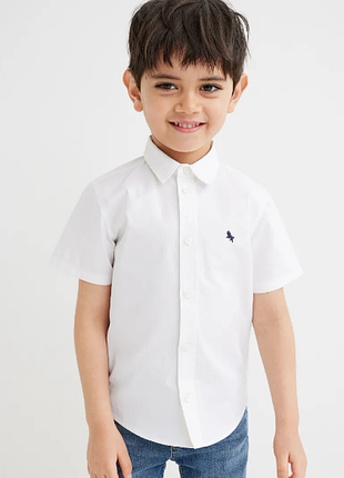 Белая рубашка шведка h&amp;m на 5-6 лет
