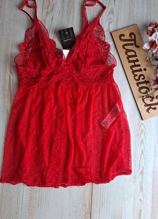 Пеньюар кружевной hunkemoller s l красный