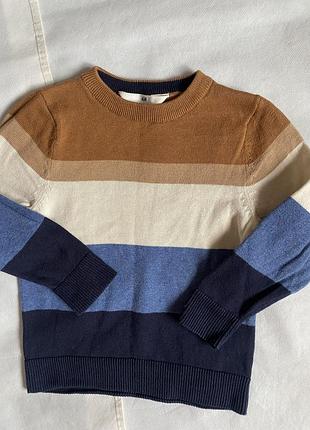Хлопковый свитер h&amp;m на 2-4 года