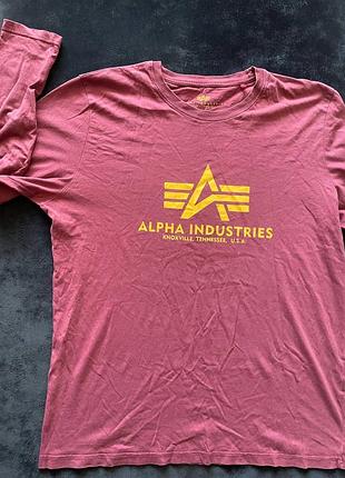 Лонгслів чоловічий alpha industries — long sleeve logo (розмір xl)