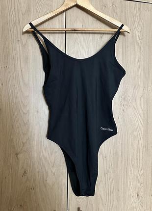Оригинальный купальник слитный ск calvin klein черный