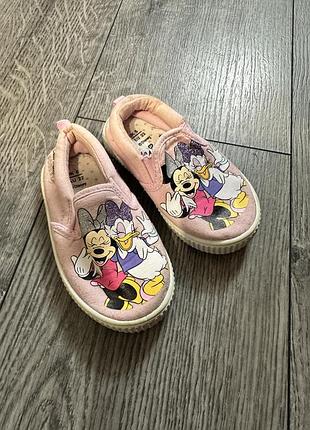 Мокасини на дівчинку текстиль 22 розмір disney