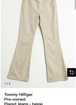 Жіночі бежеві джинси кльош tommy hilfiger flared jeans biege hipster w29 l32