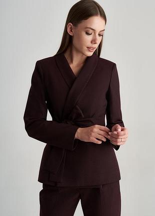 Костюм natali bolgar бордовий з поясом 34/36