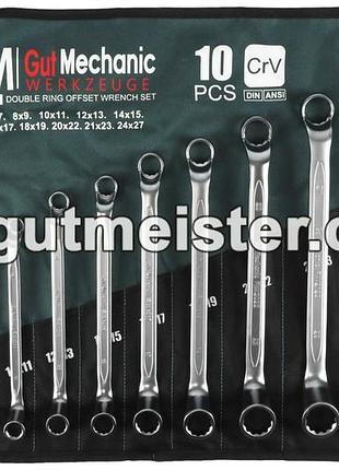 Набір ключів накидних в плахті gut mechanic 10 шт. gm0310