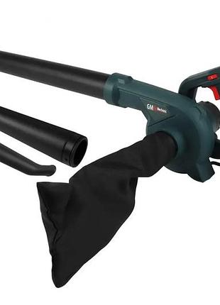 Повітродувка аккумуляторная (выдув/всасывание) gm gut mechanic 20v, 0–168 м³/ч, 257 км/ч, 25000 об/мин (без акб и зарядного устрой