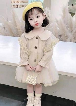 Пальто для дівчинки тренч