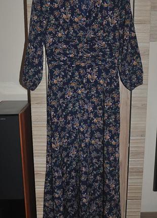 Длинное платье цветочный принт